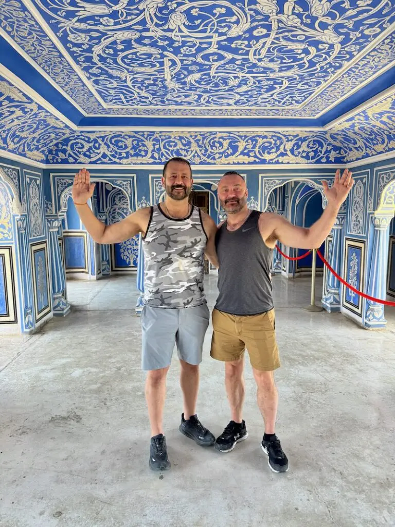 Bears exploring ornate palaces