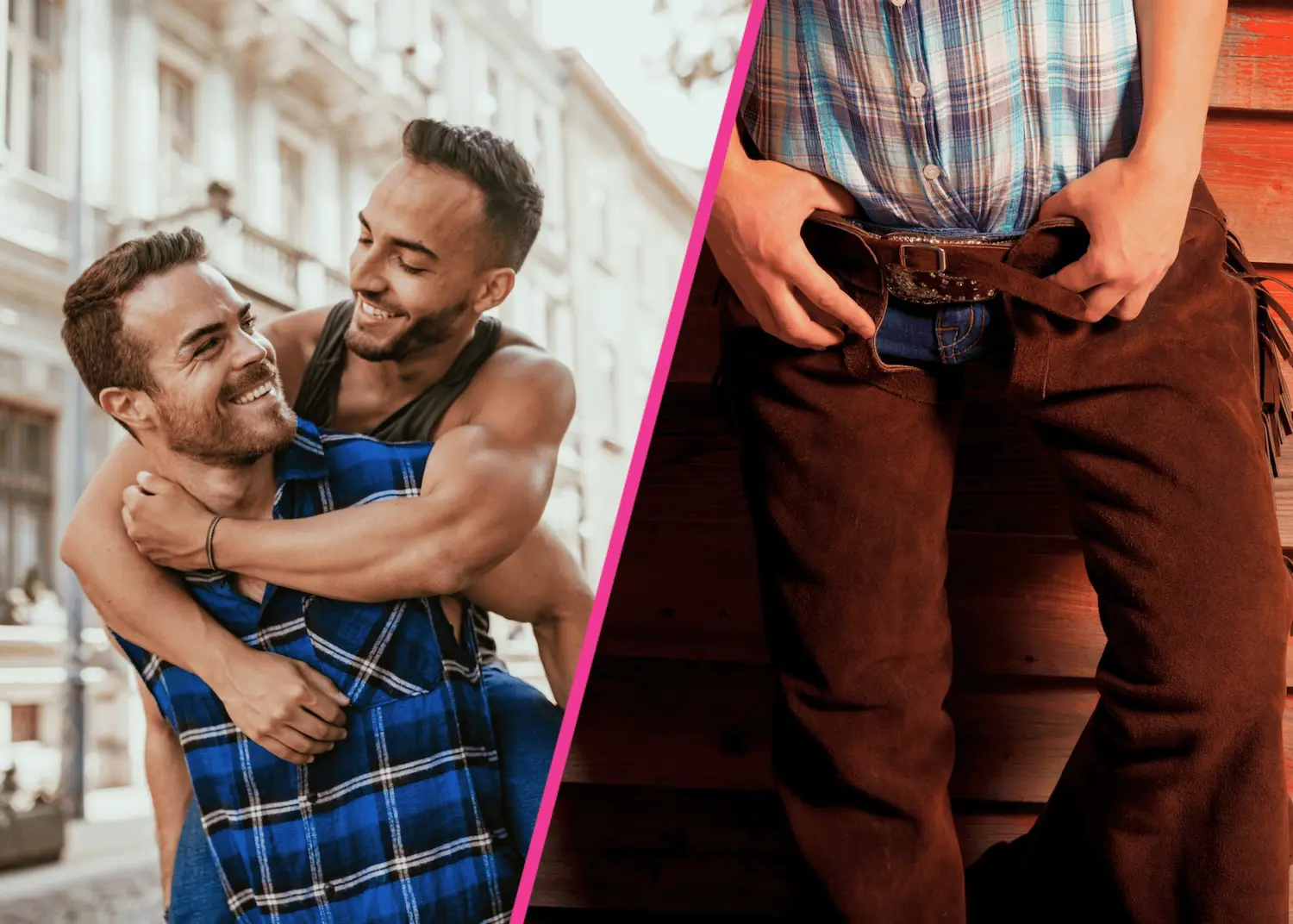 British chaps (left) vs. American chaps (right)