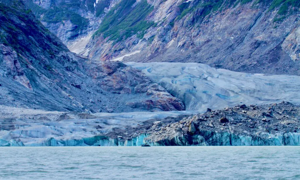 Alaska glaciers as seen from our small ship.