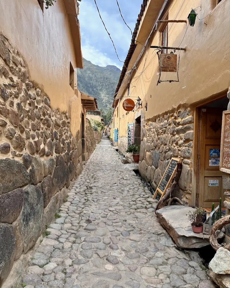 A street in Ollantaytambo as seen on our gay trip to Machu Picchu