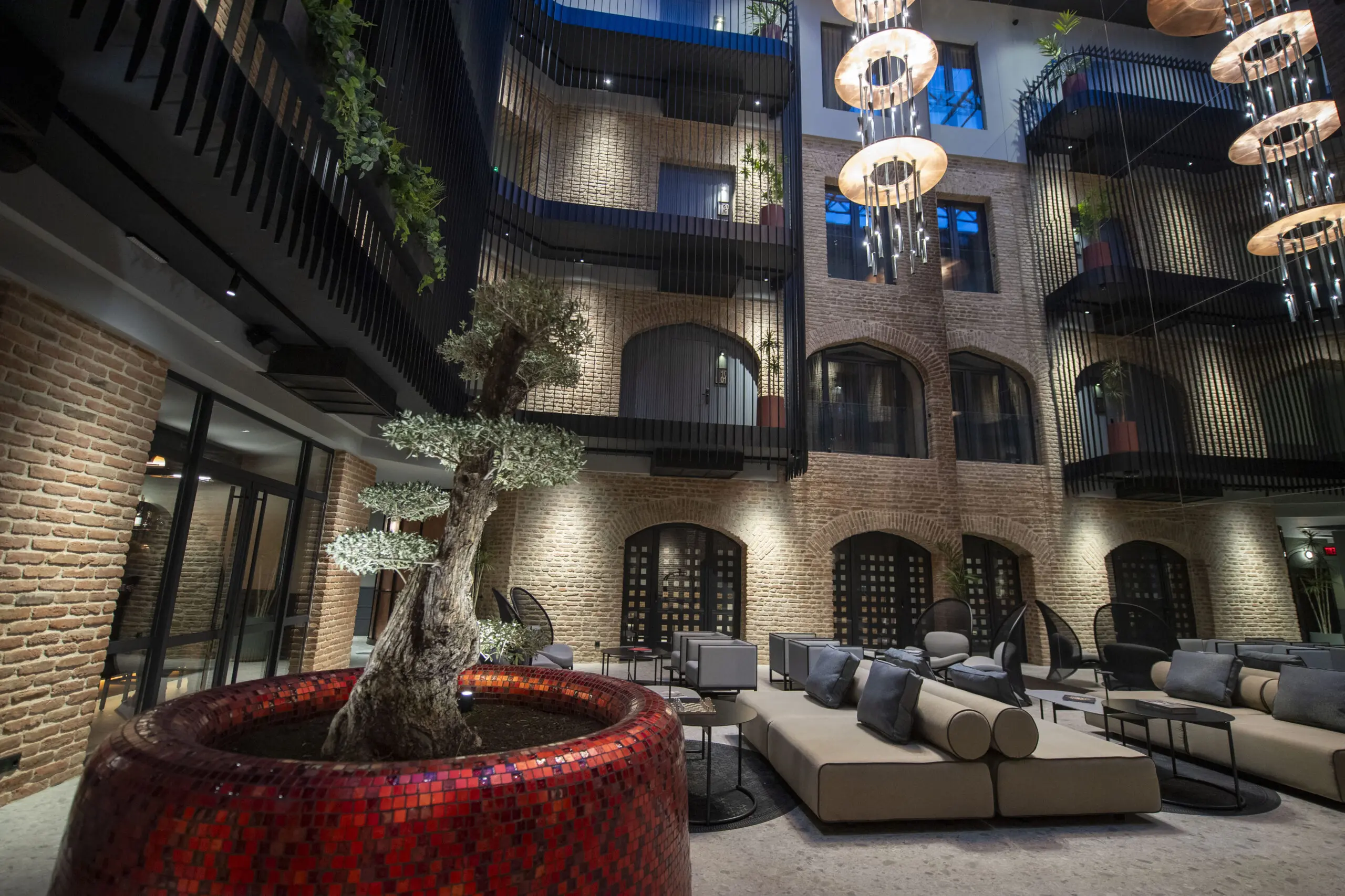 The lobby of the Qarvasla in Tbilisi, one of our Georgia gay-welcoming hotels.