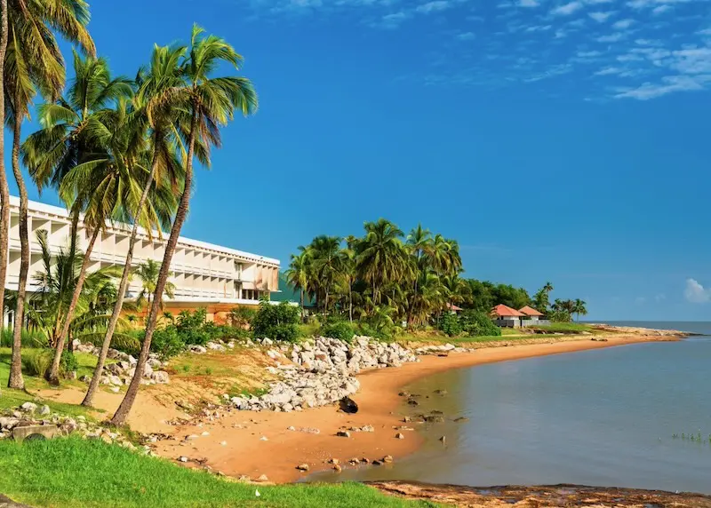 A beach resort in French Guiana.
