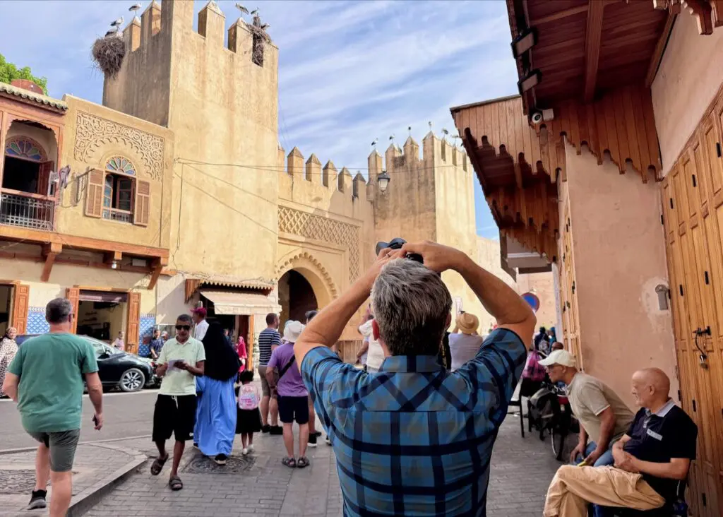 Snapping photos in Morocco