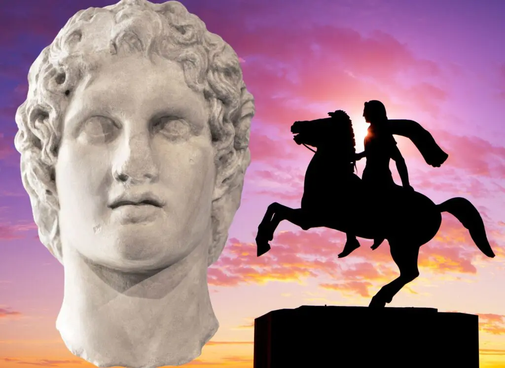 Alexander The Great Bust and Statue