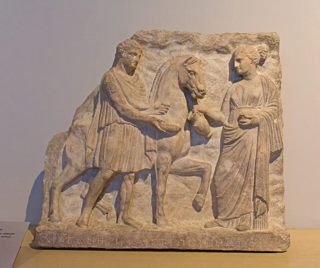 Relief dedicated to the hero Hephaestion