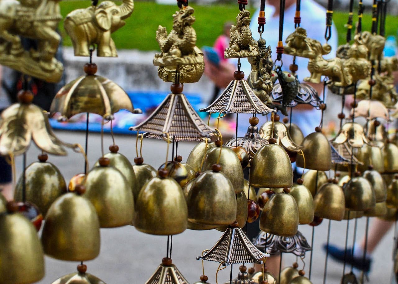 Laotian bell charms in Luang Prabang.