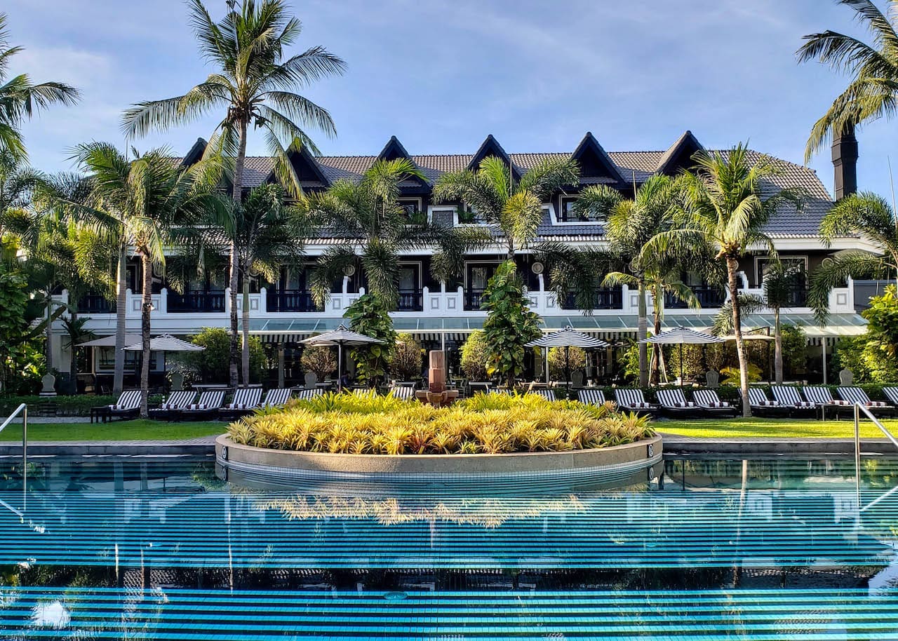 A stunning hotel and pool near Siem Reap, Cambodia.