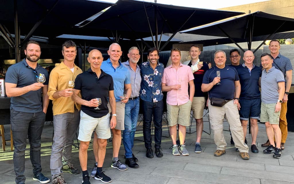 Out Adventures' gay Chile tour 2019 with Rodrigo Guaza at a pisco tasting.