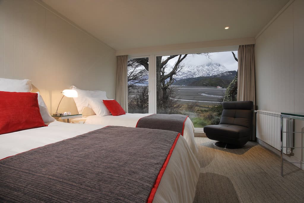 Superior twin room at Hotel Lago Grey in Torres Del Paine.