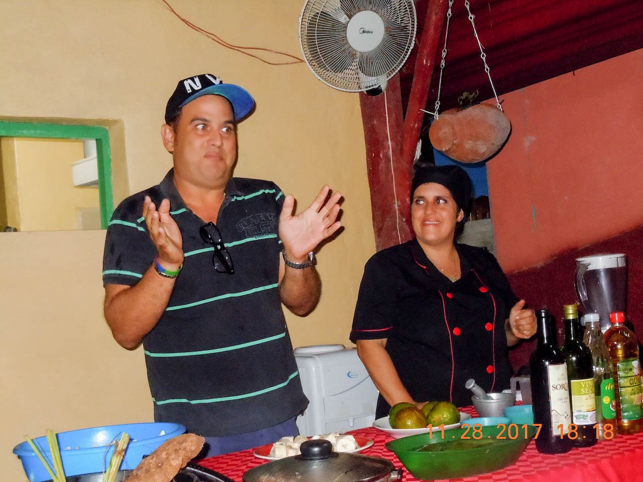 Out Adventures' gay Cuba guide leading an authentic Cuban cooking class.