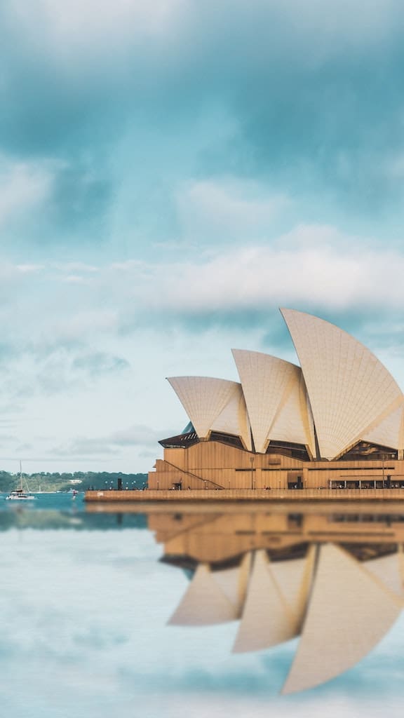 The beautiful Opera House in Sydney.